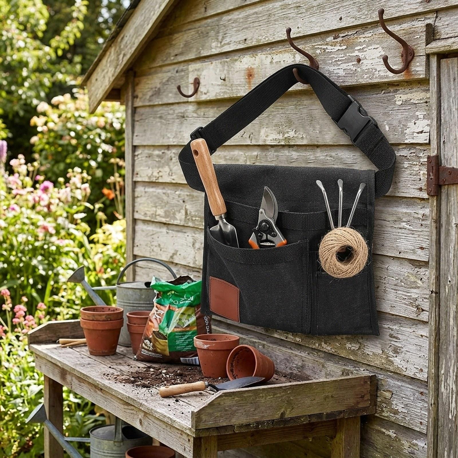 Gardening Tools Organizer - Zware tuinwerktuigentas met verstelbare canvas organizerzakken