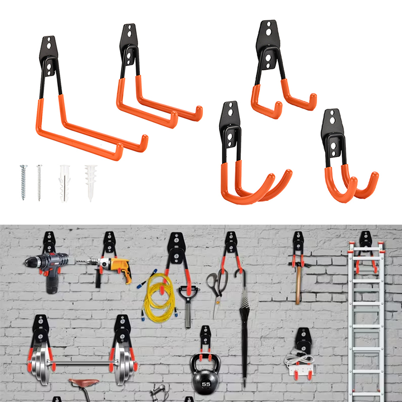 Gardening Tools Organizer - Zware metalen haken Wandgemonteerde garage-organizerhaken Fietshaken