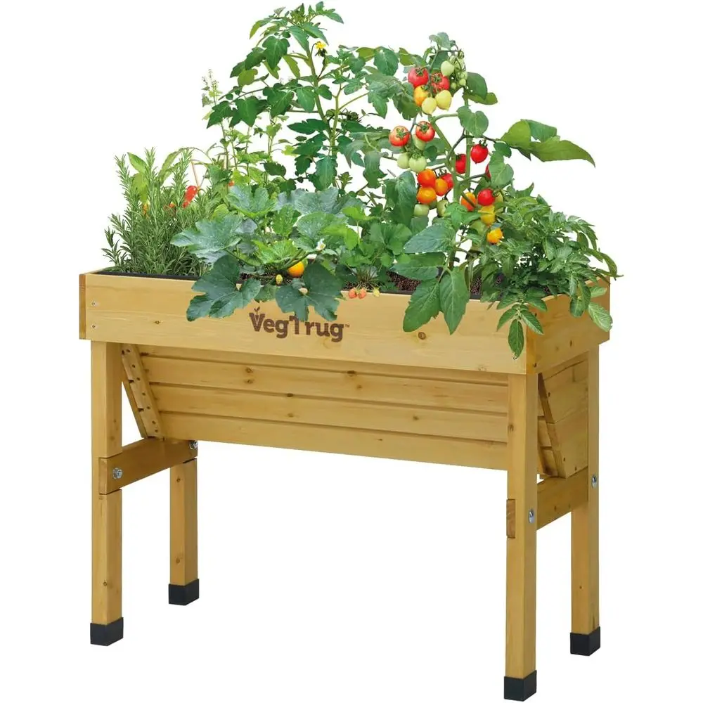 Vertical Wall Planter - Natuurlijke kleine 1m wandgemonteerde moestuinbak -