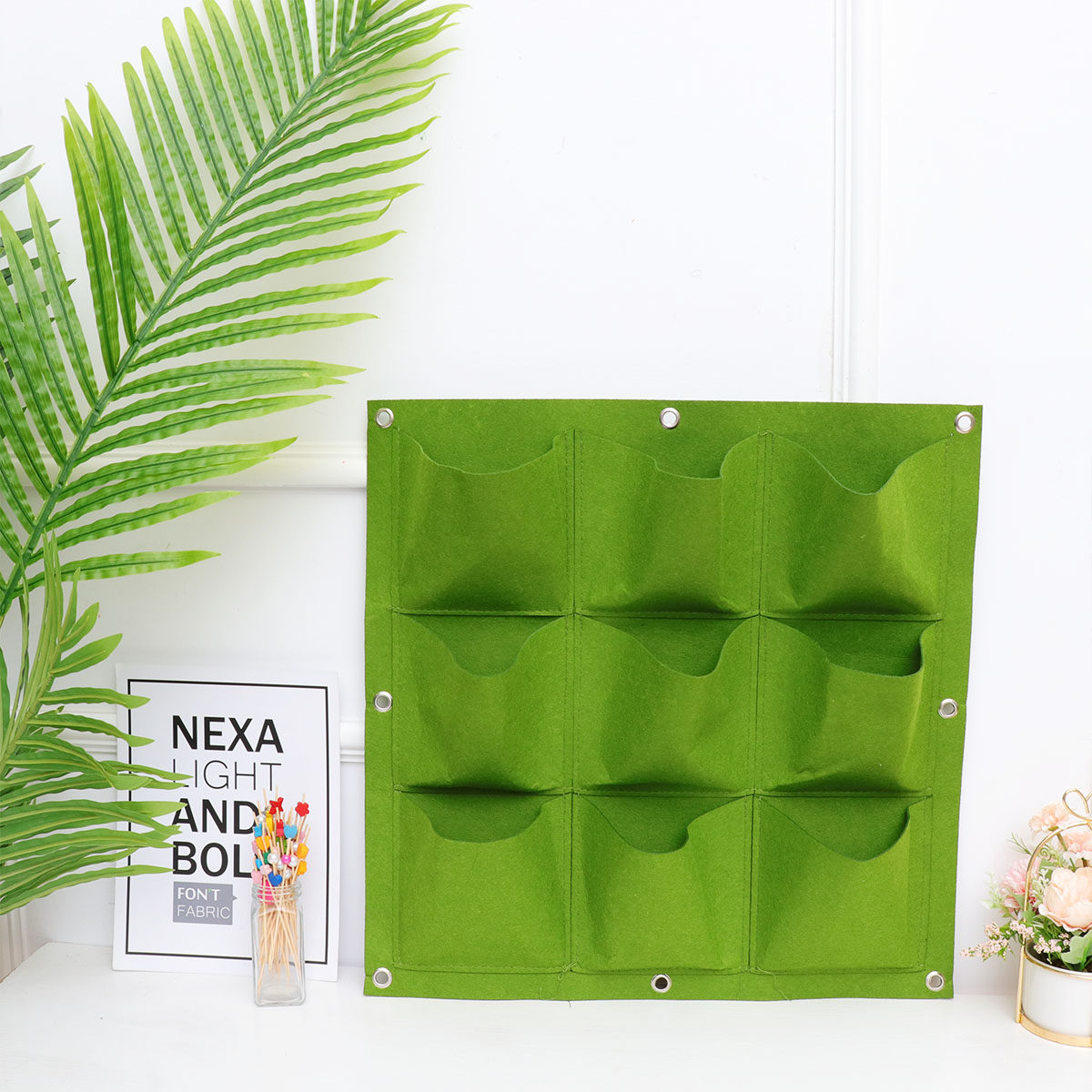 Wandhangende plantenmand groen - Vertical Wall Planter recensie en prijs