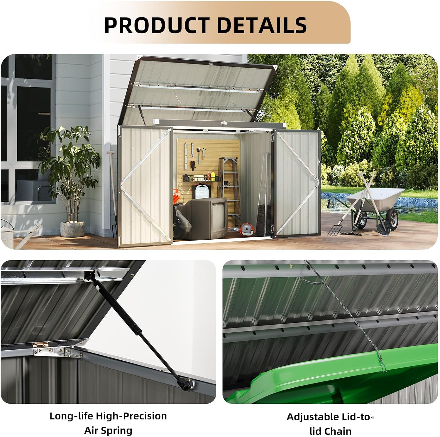 Waterdichte metalen afvalbak o - Gardening Tools Organizer recensie en prijs