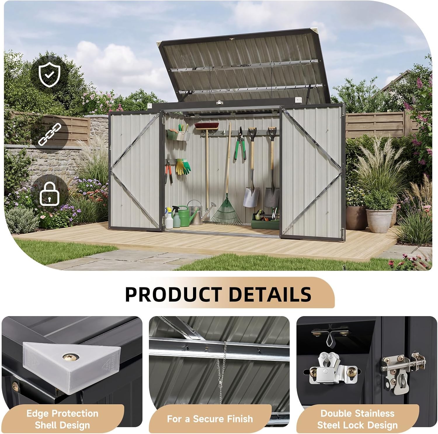 Waterdichte metalen afvalbak o - Gardening Tools Organizer recensie en prijs